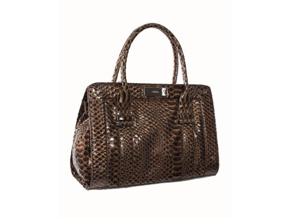 Calvin Klein python dámská kabelka světle hnědá