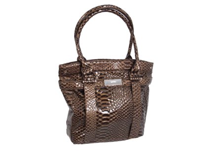 Calvin Klein python dámská kabelka světle hnědá