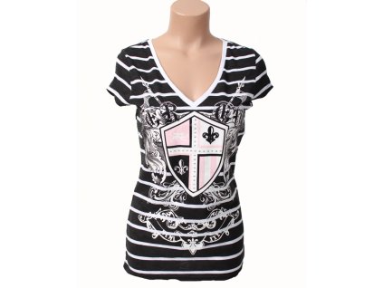 Deréon dámské tričko černobílé