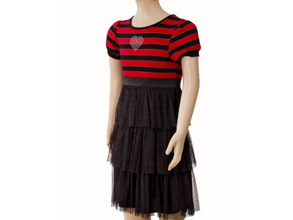 Dollie me dívčí šaty černočervené