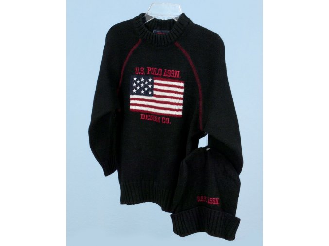 U. S. POLO ASSN dětský pletený svetr a čepice