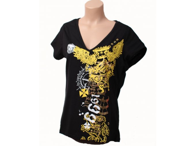 Rocawear dámske tričko černé s tribal vzorem