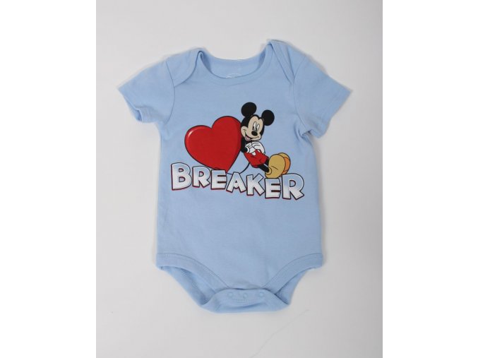 DISNEY dětské/chlapecké body modré s Mickey Mousem