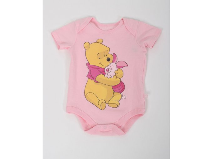 DISNEY dětské/dívčí body světle růžové s medvídkem PÚ