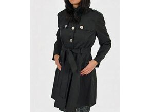 NINE WEST dámský černý lehký kabát se stříbrnými knoflíky