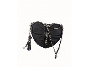 bebe dámská kabelka černá ve tvaru srdce
