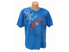 MECCA USA pánské tričko modré 5 Star Brand a tribal vzorem