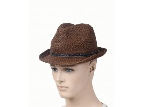 PAMOA pánský slaměný klobouk hnědý