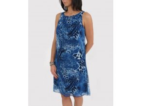 Studio AA dámské šaty modré leopardí