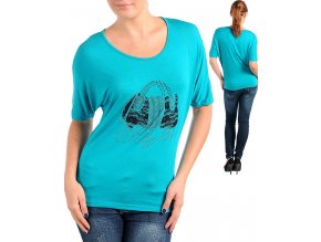 MOA U.S.A. dámské tričko tyrkysové