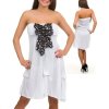 RUNES dámské letní šaty bílé s mašlí