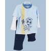Faded GLORY dětská souprava modrá - tričko s dlouhým rukávem a kalhoty na gumu