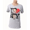 I LOVE NY dámské tričko šedé s Betty Boop