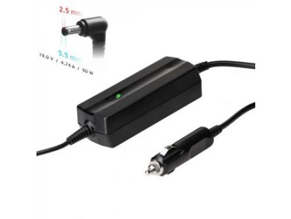 Nabíjačka automobilová na 19V/4.74A 5.5 x 2.5mm