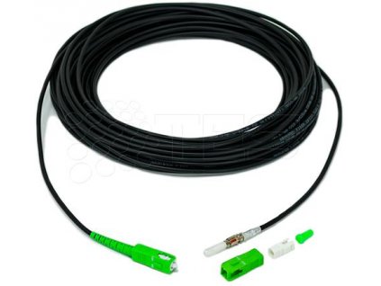 OPTIX Optický patchcord SC/APC - SC/APC-PUSH 20m, 3mm G.657A2, simplex, outdoor