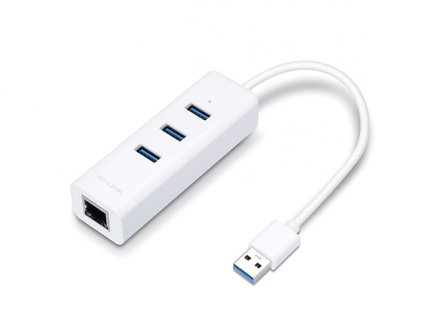 TP-Link UE330 USB 3.0 3-portový USB hub & gigabitový ethernet adaptér obrázok | Wifi shop wellnet.sk