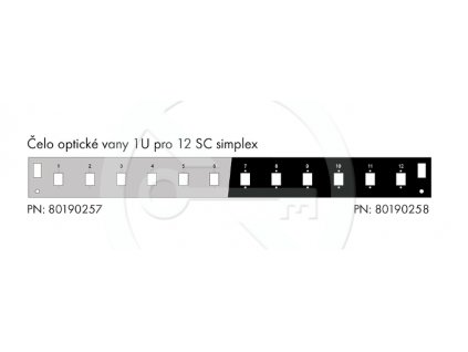 Čelo optické vany 1U pro 12 SC simplex BK obrázok | Wifi shop wellnet.sk