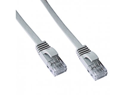 DATACOM Patch cord UTP CAT6 0,5m šedý FLAT plochý obrázok | Wifi shop wellnet.sk