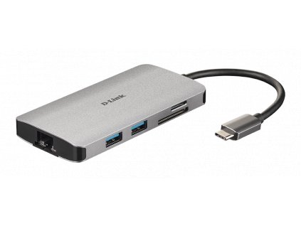 D-Link 8-in-1 USB-C Hub with HDMI/Ethernet/Card Reader/Power Delivery obrázok | Wifi shop wellnet.sk