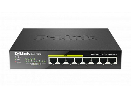 D-Link DGS-1008P 8x 1000 Desktop Switch,4PoE port obrázok | Wifi shop wellnet.sk