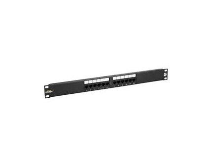 19" Patch panel Solarix 12 x RJ45 CAT5E UTP černý obrázok | Wifi shop wellnet.sk