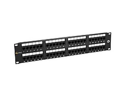 19" Patch panel Solarix 48 x RJ45 CAT5E UTP černý obrázok | Wifi shop wellnet.sk