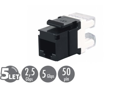 Zařezávací keystone Solarix CAT5E UTP RJ45 SXKJ-5E-UTP-BK obrázok | Wifi shop wellnet.sk