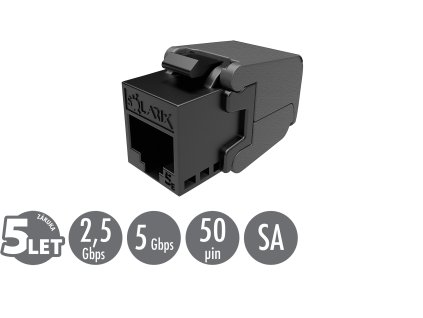 Samořezný keystone Solarix CAT5E UTP SXKJ-5E-UTP-BK-SA obrázok | Wifi shop wellnet.sk