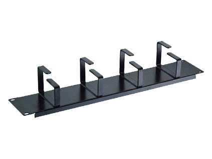 19" vyvazovací panel 2U 4x kov.háček (8,0 x 4,5-6,0cm) černý obrázok | Wifi shop wellnet.sk
