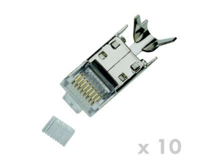 DATACOM konektor RJ45 STP CAT7(6A) 8p8c drát(10ks) obrázok | Wifi shop wellnet.sk