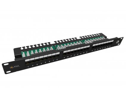 19" Patch panel Solarix 24xRJ45 CAT5E UTP vyvazovací lišta obrázok | Wifi shop wellnet.sk