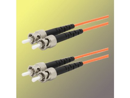 Optický patchkabel duplex ST-ST, 50/125 um MM, 2 m, OM2 obrázok | Wifi shop wellnet.sk