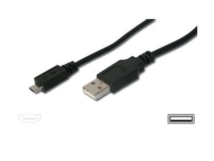 PremiumCord Kabel micro USB, A-B 0,5m obrázok | Wifi shop wellnet.sk