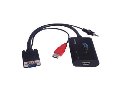 PremiumCord konvertor VGA+audio na HDMI obrázok | Wifi shop wellnet.sk