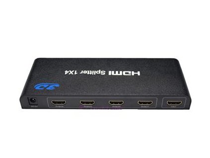 PremiumCord HDMI splitter 1-4 portů kovový s napájecím adaptérem, 3D, FULL HD obrázok | Wifi shop wellnet.sk