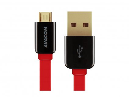 Kabel AVACOM MIC-40R USB - Micro USB, 40cm, červená obrázok | Wifi shop wellnet.sk