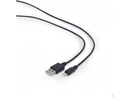 Kabel CABLEXPERT USB 2.0 Lightning (IP5 a vyšší) nabíjecí a synchronizační kabel, 1m, černý obrázok | Wifi shop wellnet.sk