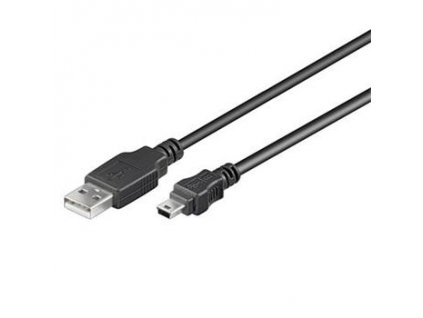 PremiumCord Kabel mini USB 2.0, A-B, 5pinů, 3m obrázok | Wifi shop wellnet.sk