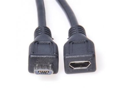 PremiumCord Kabel prodlužovací micro USB 2.0 male-female, černý 5m obrázok | Wifi shop wellnet.sk