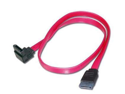 PremiumCord Kabel SATA 0,5m 1x90°+1x rovný obrázok | Wifi shop wellnet.sk