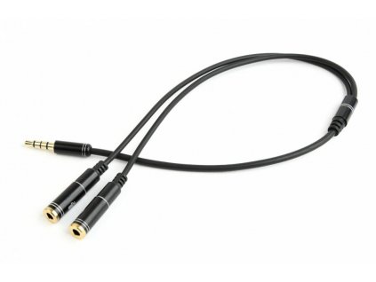 GEMBIRD 3,5 mm jack audio+microphone redukce, 20 cm, 2xF/M, 4pin obrázok | Wifi shop wellnet.sk