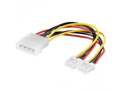 PremiumCord Kabel napájecí HDD, FDD 5,25"-2x3,5" obrázok | Wifi shop wellnet.sk