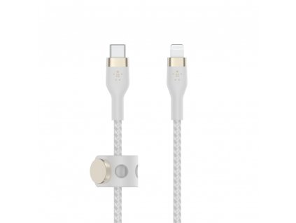 Belkin kabel USB-C s konektorem LTG,3M bilý pletený obrázok | Wifi shop wellnet.sk