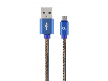 Gembird oplétaný denim USB-A/microUSB kabel 1m obrázok | Wifi shop wellnet.sk