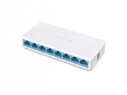 Mercusys MS108 8x10/100 mini desktop switch, plastic case obrázok | Wifi shop wellnet.sk