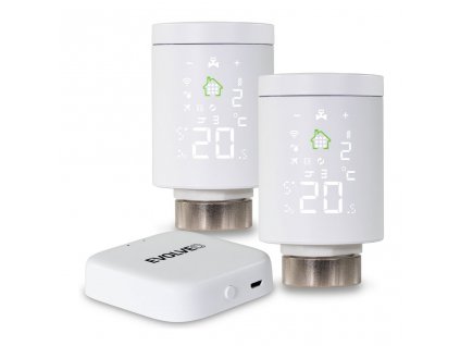 EVOLVEO Heat M30 Starter Pack, 2× chytrá termostatická hlavice na radiátor & centrální jednotka obrázok | Wifi shop wellnet.sk