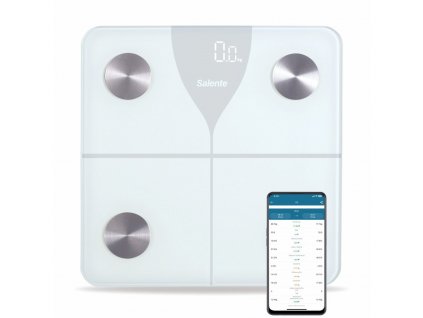 Salente SlimFit, osobní diagnostická fitness váha, Bluetooth, bílá obrázok | Wifi shop wellnet.sk