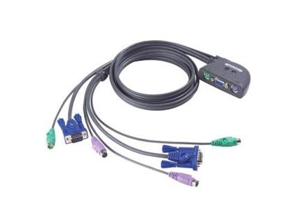 Aten 2-port KVM PS/2 mini, 1.2m kabely obrázok | Wifi shop wellnet.sk