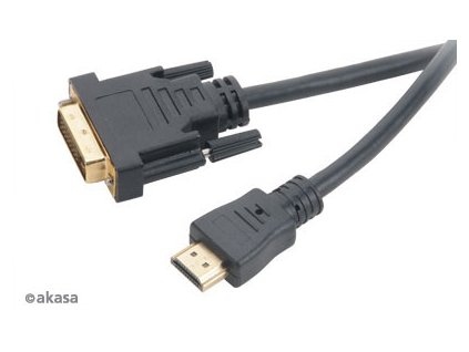 AKASA - DVI-D na HDMI kabel - 2 m obrázok | Wifi shop wellnet.sk