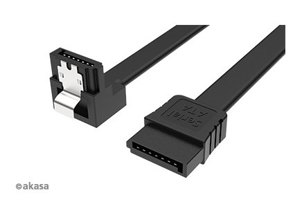 AKASA - Proslim SATA kabel 90° - 50 cm obrázok | Wifi shop wellnet.sk